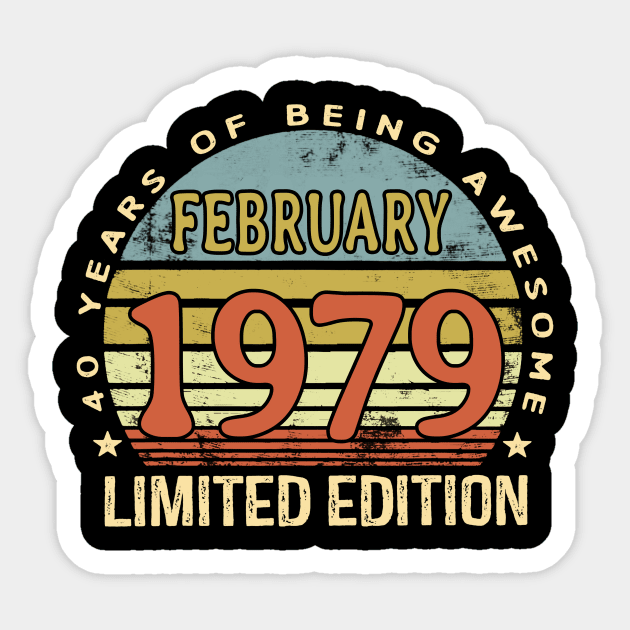 Born February 1979 40th Birthday Sticker by Manonee